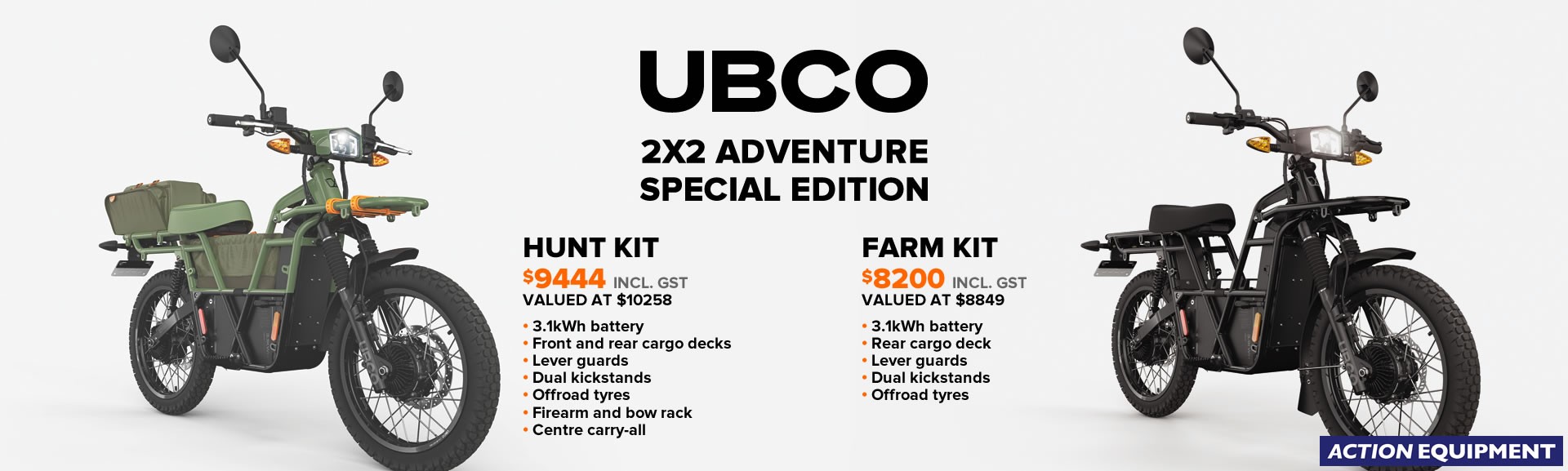 UBCO 2x2 Adventure Special Edition models