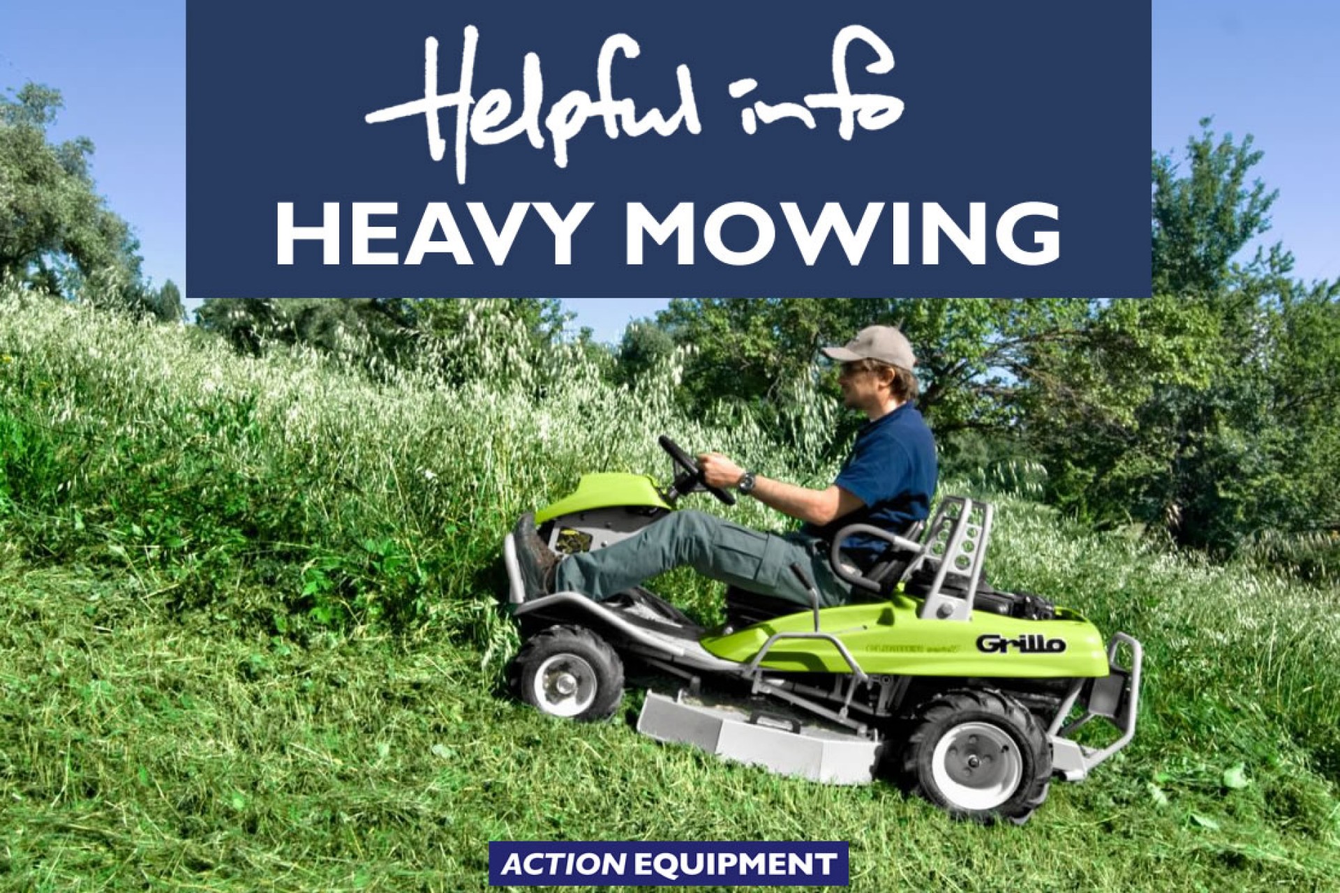 Mowing long grass & difficult terrain